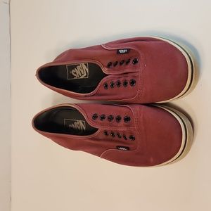 Vans Classic Shoe Burgundy Size 7.5 Men's 9.0 Women's  No Laces Some Fading